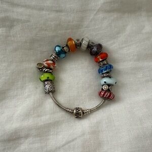 Pandora bracelet with charms